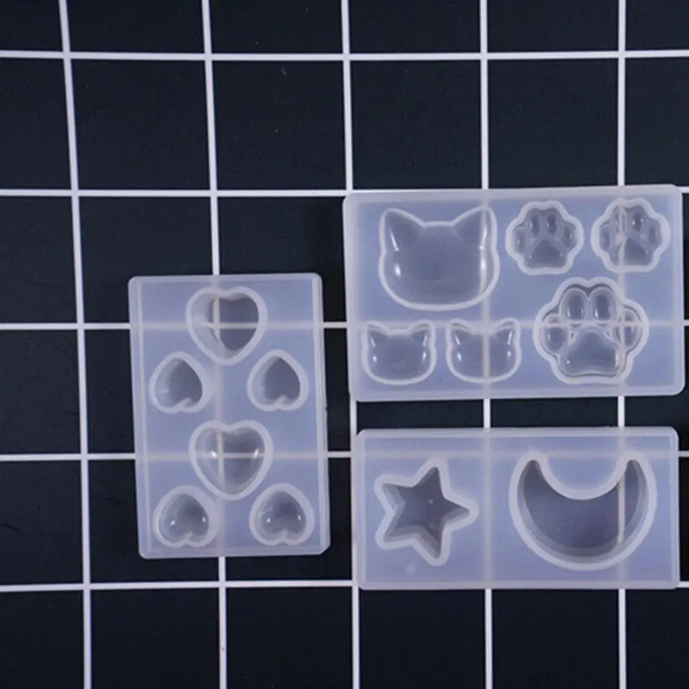 3D силиконовые формы инструменты DIY круглая Капля воды Кошачий коготь Луна Звезда