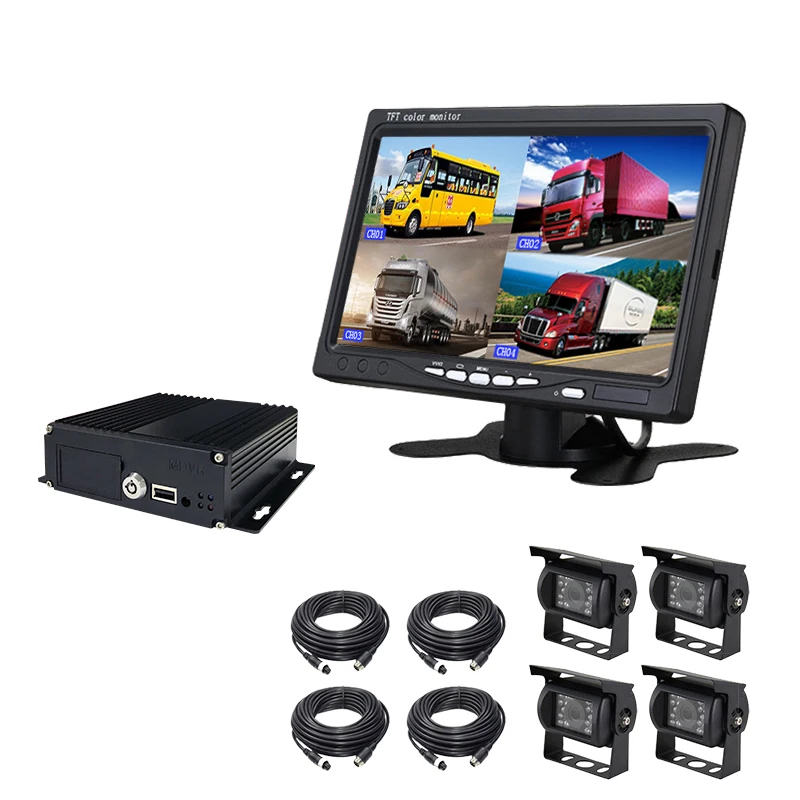 Автомобильный видеорегистратор CCTV h.265 4CH 720P 1080P Mdvr Поддержка dual 512 ГБ sd-карта