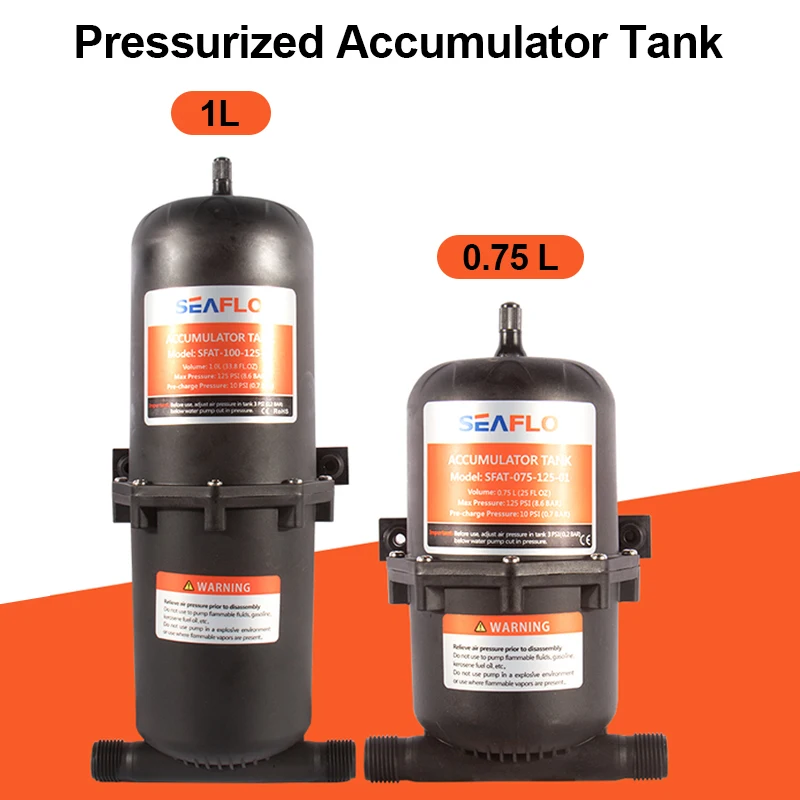 Rv Marine Water Accumulator Tank 1.0 Liter Pressurized Pressure Tank