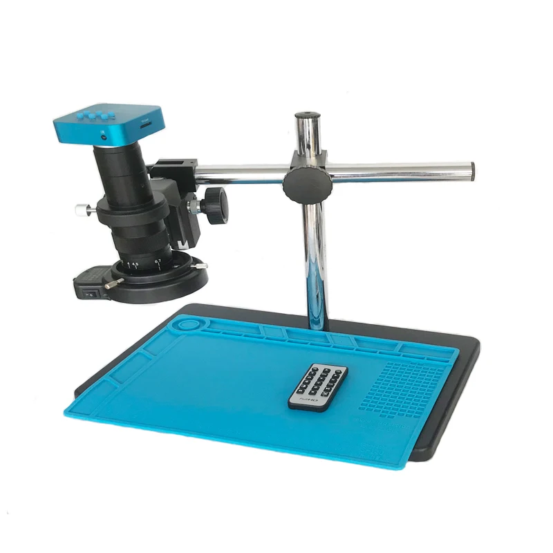 

Single arm 38MP HDMI USB digital video microscope camera 180X 300X adjustable zoom C-Mount lens for phone jewelry repair kit