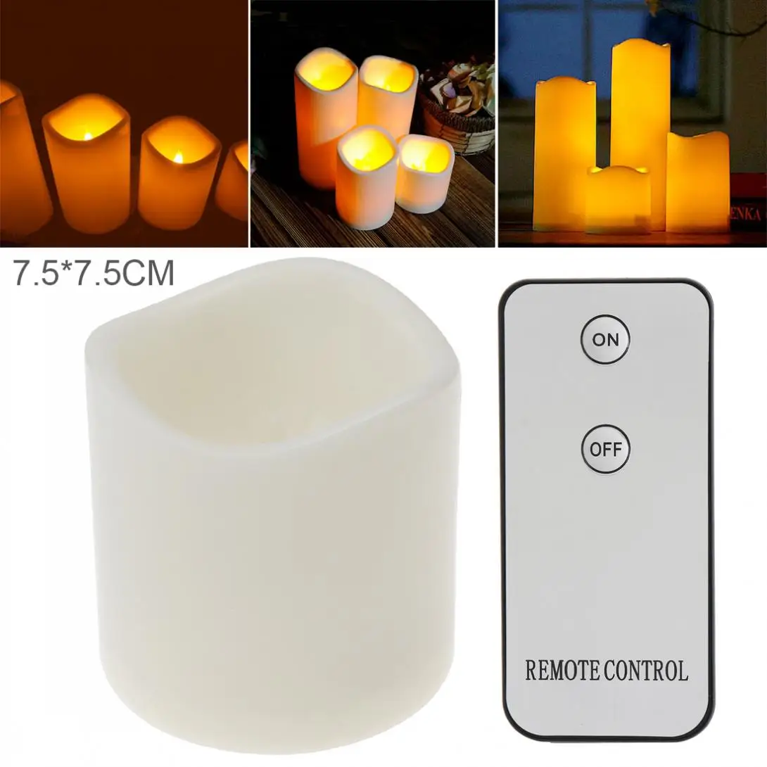 

7.5 x 7.5CM Flameless LED Candle Light with Remote Home Tea Light for Weddings Christmas Festival Celebration Party Gifts