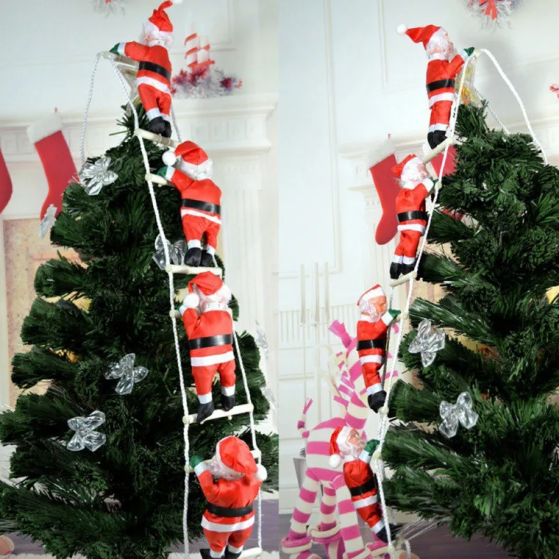 Рождественский Санта-Клаус лестница для клетки кукла елка Рождественская подвесная лестница Новогоднее Рождественское украшение
