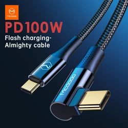 Mcdodo-Cable de carga superrápida USB C a tipo C, 5A, para Huawei, Xiaomi, Samsung, QC 4,0, PD, 100W, para iPad Pro, MacBook, tableta