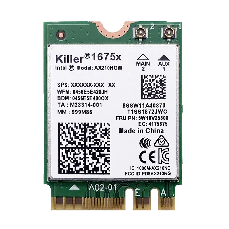 Intel Ax210 Ax210ngw Assassino 1675x Ax1675x Wi-fi 6e 802.11ax Banda Dupla 2.4g 5g 6g 5374mbps Bluetooth 5.2 m. Ngff Wi-fi Cartão Placas de rede - Imagem 5