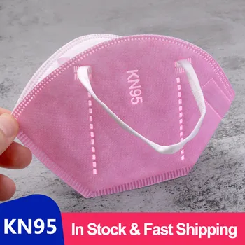 

New Pink KN95 Face Masks 5 Layer Breathable Non-woven air Pollution Anti-dust Reuseable Face Mouth Mask Mascarilla Fast delivery
