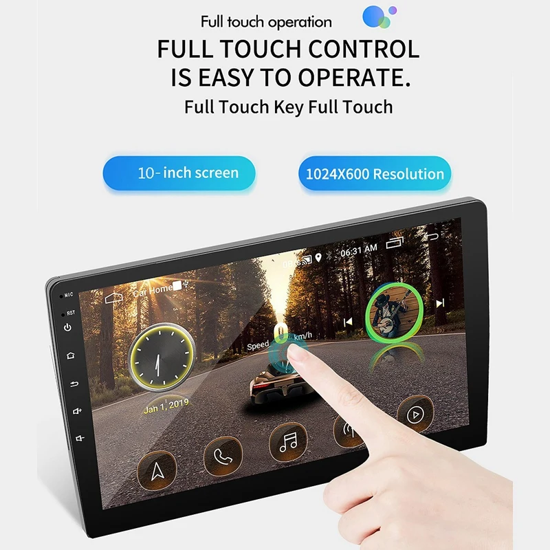 2 DIN Android 8,1 10 дюймов автомобильный радиоприемник автомобиля gps навигацией, Wi-Fi, Bluetooth Автомобильный Mp5 мультимедиа плеер(9101