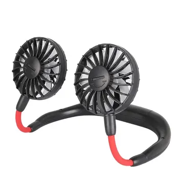 

USB Hanging Neck Fan Air Mister Humidifier Portable Hands-free Cooling Fan with Colorful Light