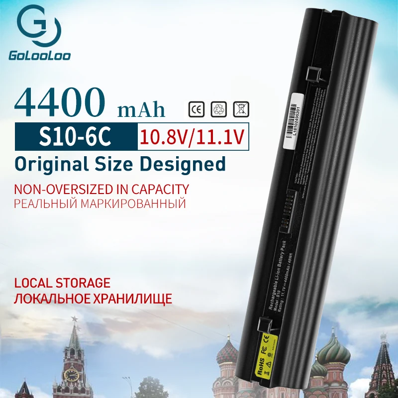 11.1V 4400mAh Laptop Battery For LENOVO Ideapad S9 S10 S12 45K1275 51J0399 51J0398 42T4589 42T4590 L08S6C21 L08S3B21 | Компьютеры и