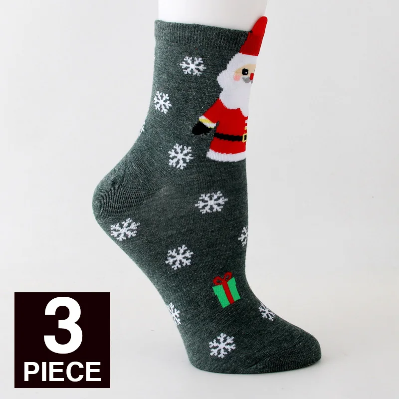 Мультфильм забавные Женские носочки из хлопка красивые зимние носки из кораллового бархата kawaii Носки Harajuku Рождественский подарок для маленьких девочек в возрасте от 3 пар/лот# F - Цвет: T 3 pairs