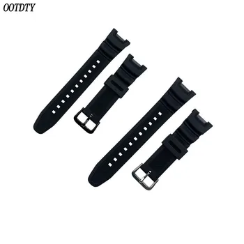 

Replacement Silicone Watch Strap Stainless Steel Buckle Sport Breathable Wristband for C asio SGW-100 Series Samrt Watch