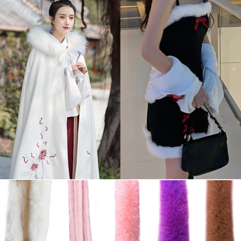 1M Artificial Rabbit Fur Edge Decor Ribbon Fur Plush Fluffy Trimming Fabric DIY Sewing Craft Costume Decorative Ribbon
