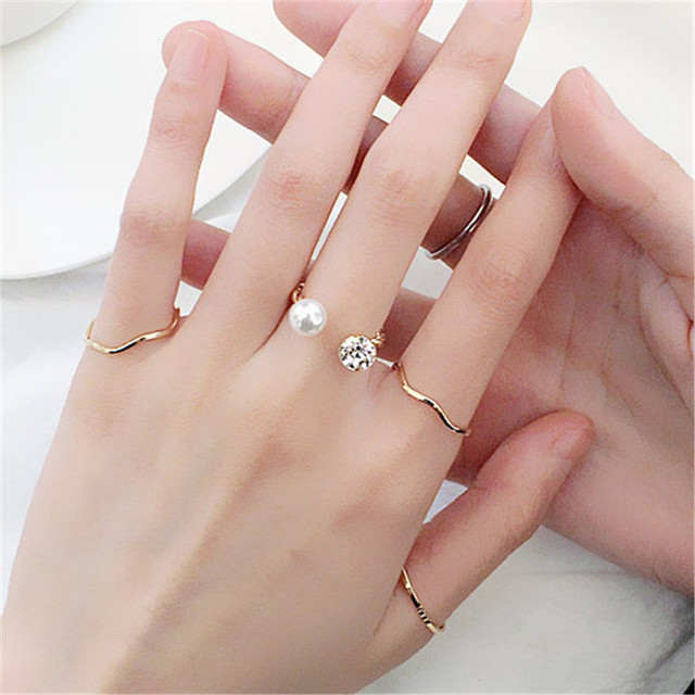 Fashion Jewelry Rings Set Hot Selling Metal Alloy Hollow Round Women Finger Ring For Girl Lady Party Wedding Gifts