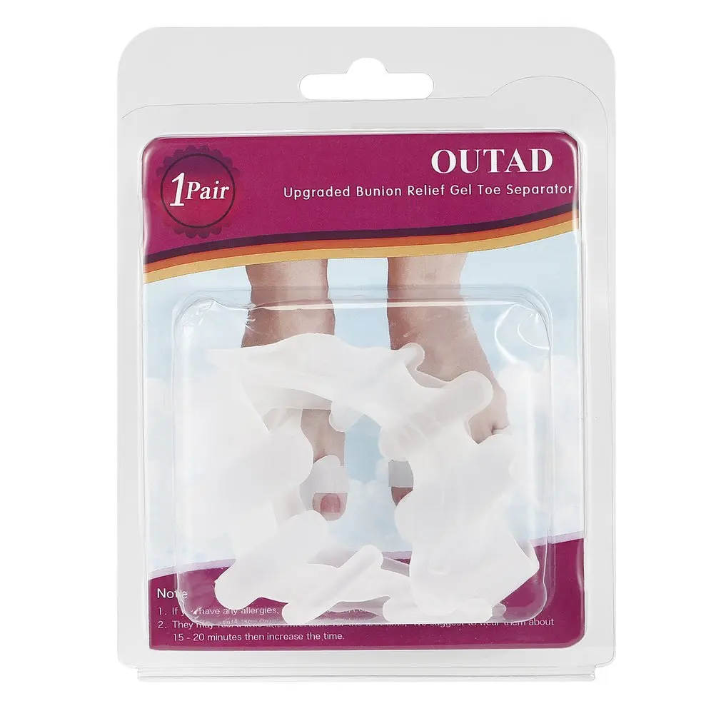 OUTAD гель-разделитель для пальцев ног bounion Relief Toe Выпрямитель для ног носилки для мужчин и женщин быстрое облегчение боли легкая одежда
