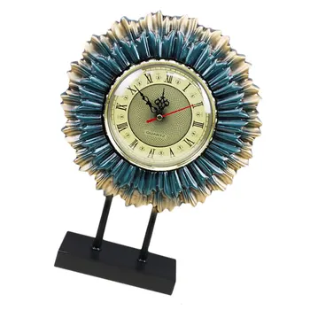

1Pc Retro Clock Decoration Fashion Household Desktop Clock Resin Clock Ornament