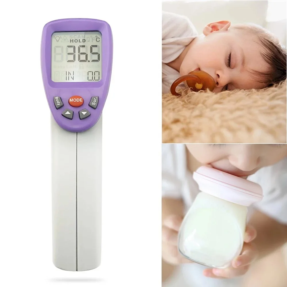 

Baby Thermometer Digital Infrared Forehead Thermometer Non-Contact EarTemperature Meter with Fever Alert LCD Display for All Age