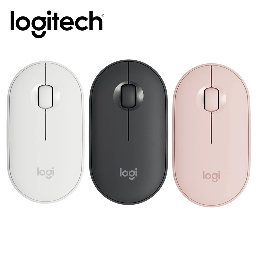 Оригинальная Беспроводная Bluetooth Мышь Logitech Pebble с двойным подключением 1000DPI 3