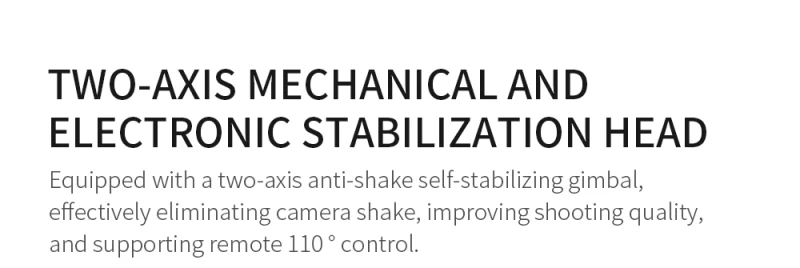 L109 Pro Drone, two-axis anti-shake self-stabilizing gimbal eliminates camera shake