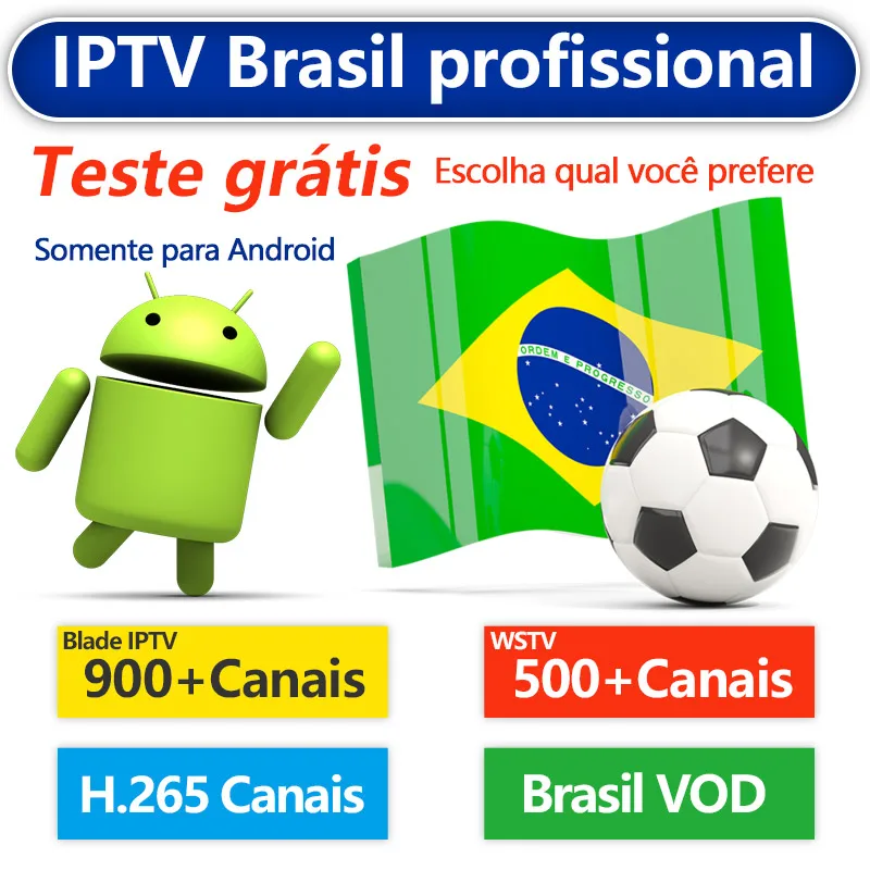 

IPTV Brazil Android IPTV Subscription BLADE 900+ Live H.265 EPG Free VOD WSTV 500+ Live Portuguese IPTV Brasil Abonnement IP TV