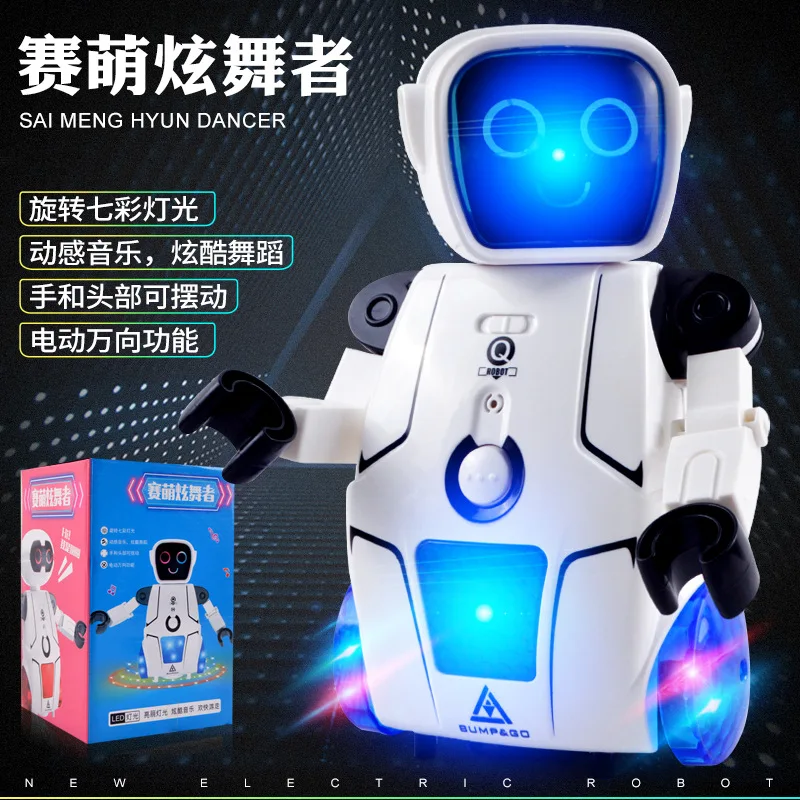 

Children Electric Universal Dancing Robot Race Meng Dancer the Light And Sound Educational Toy