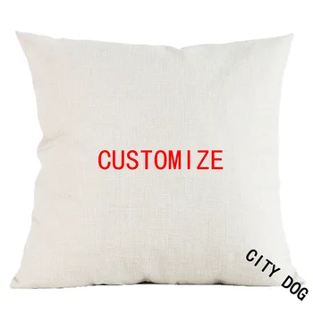 

Customization Brand logo Picture Printed Cushion Cover Pet Personal Life Photos Pillow Cover Customize Gift Pillow Case New