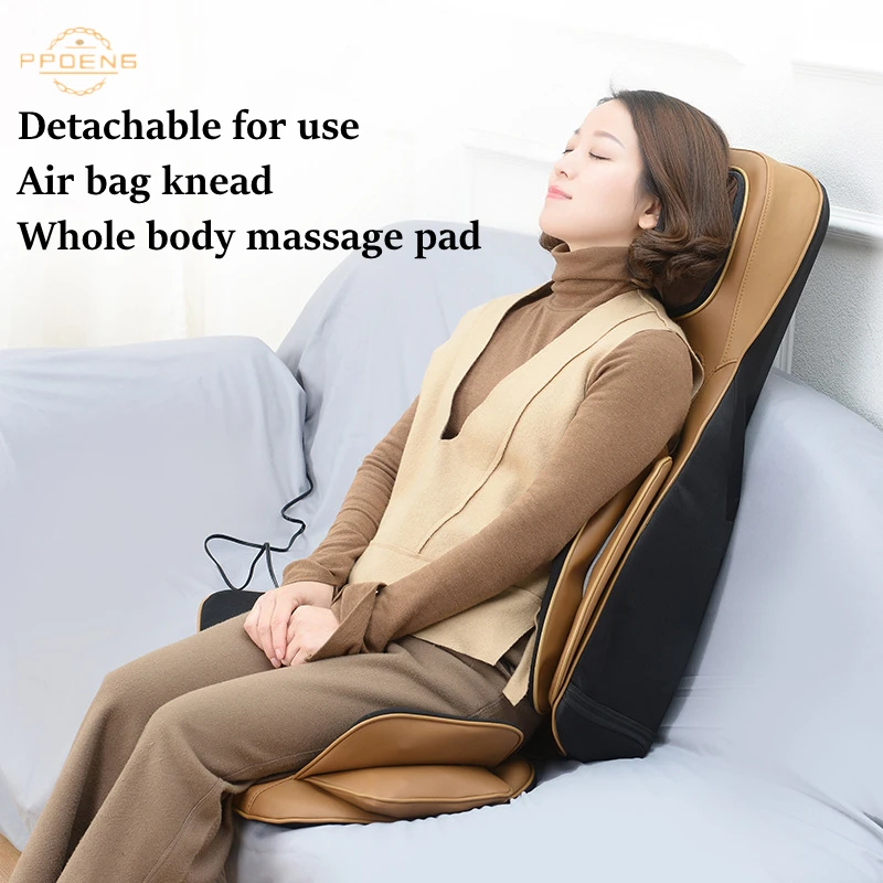 Electric Full Body Massage Chair Neck Back Waist Massage Cushion Heat &  Vibrate Massage Pad As a Gift For Wife Parents 110V/220V - AliExpress