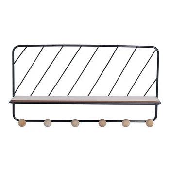 

Creative Simple Nordic Wrought Iron Grid Wall Shelf Ornaments Home Wall Hook Wall Mounted Storage Rack Decoration Housekeeper