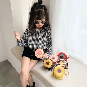 

Kids Girls Poached Egg Pattern Handbag Shoulder Messenger Bags Crossbody Wallet Round Backpack Children Key-Chains Bag