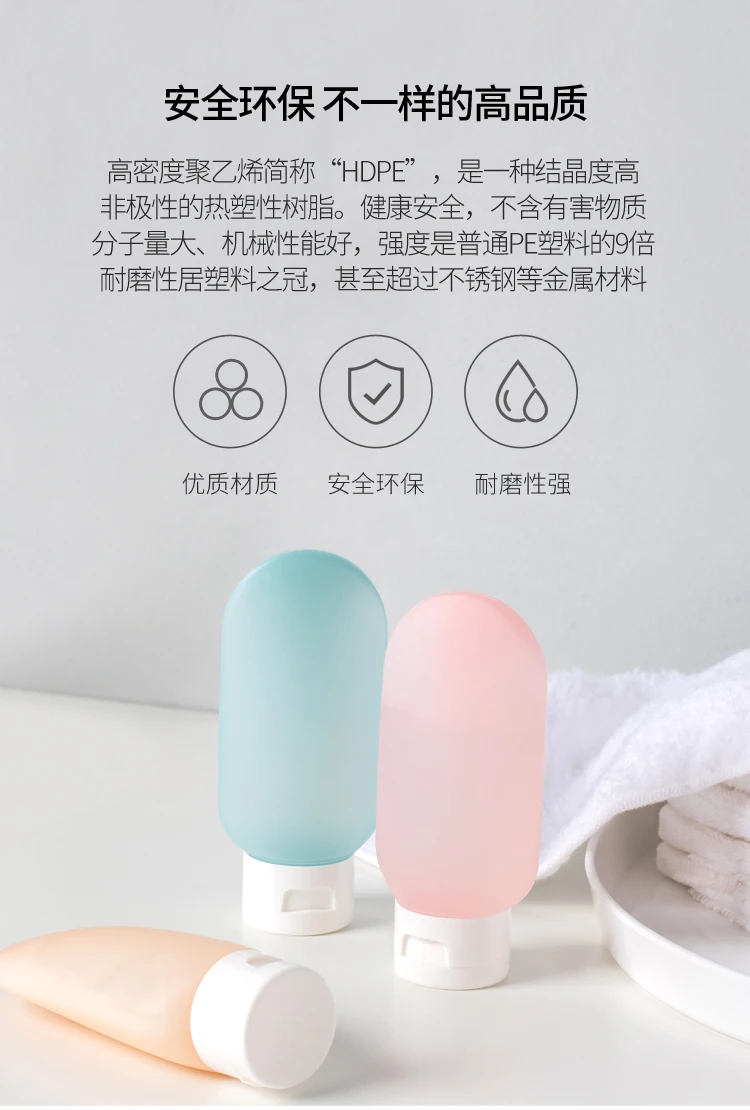 3 шт. Xiaomi Mijia Youpin Jordan& Judy Squeeze путешествия суб-бутылка косметический образец шампунь контейнер портативный 60 мл хорошая эластичность