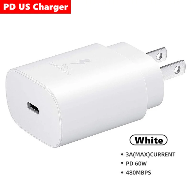 25W Pd Fast Charge Surper Quick Charger For Samsung Galaxy S21 5G S20 S10 Note 20 10 A70s 60 52 51 50 42 40  Chargeur Carregador usb c 20w Chargers