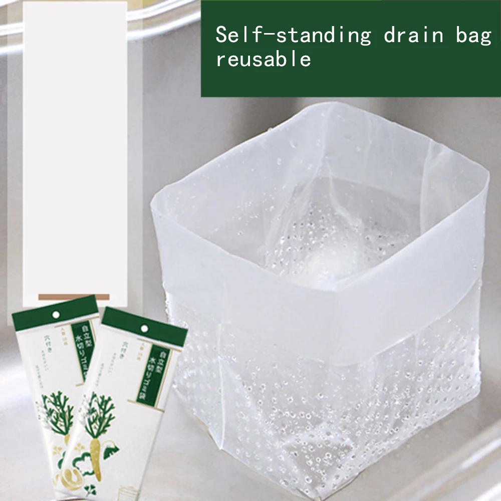

30pcs Self-Standing Garbage Bags Kitchen Sink Strainer Filter Drain Hole Mesh Bag Trash Strainer Disposable Filter Slag Bag