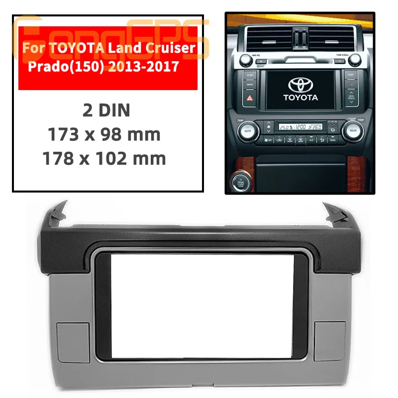 11-475 Высококачественная радиопанель для TOYOTA Land Cruiser Prado (150) 2013 + комплект установки