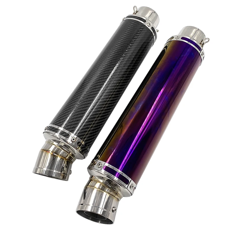 60mm Diameter Slip On Exhaust System Muffler Pipe including DB Killer Silencer Universal fits Motorcycles R6 ZX-6R S1000RR1