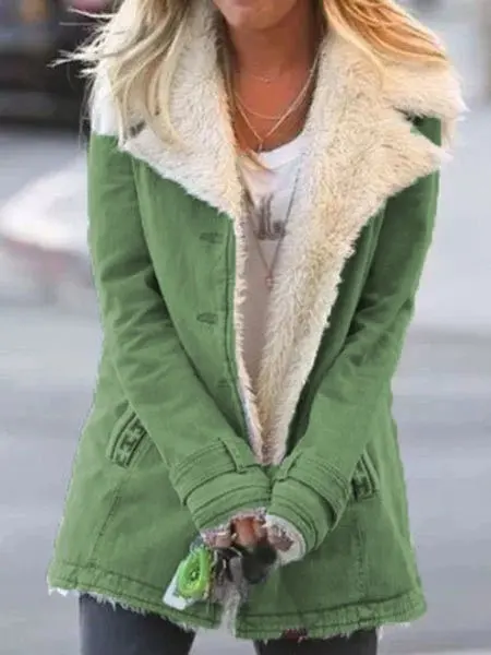 WEPBEL зимние ретро куртки из овечьей шерсти свободные лацканы с длинными рукавами плюс бархатная куртка женская зимняя утолщенная теплая уличная хлопковая куртка