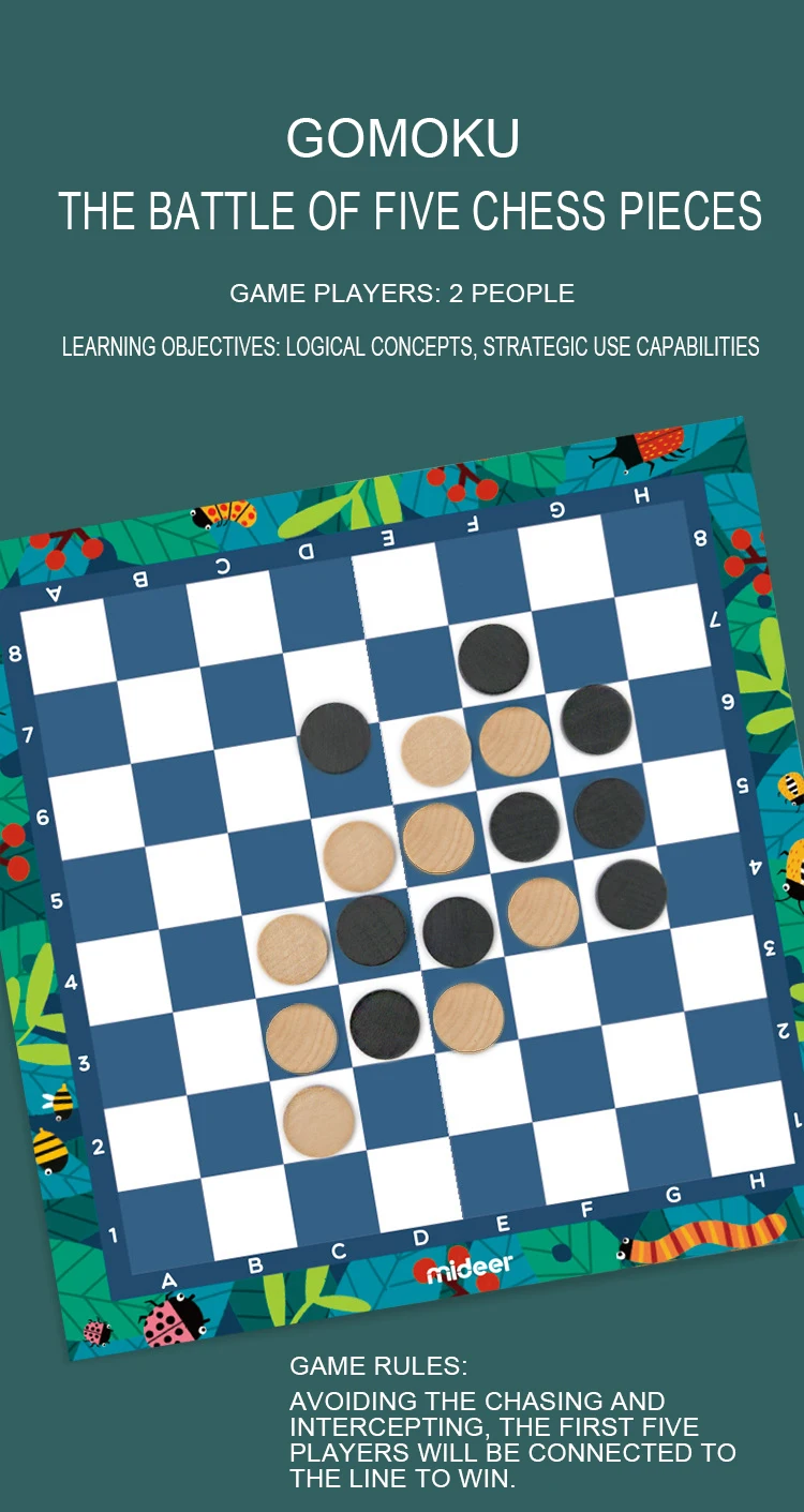 MiDeer 9 в 1 классические игры Детская Доска игра бинго памяти игры Летающие шахматы нарды шахматы шашки для 2~ 4 игроков 3Y