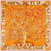 100% Silk Scarf Women Large Shawls Stoles Life Tree Print Square Scarves Echarpe Fashion Foulards Femme Wrap Bandanas 130*130CM 4