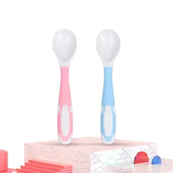 2Pcs/Lot  PP Fruit Baby Spoons Double-sided Serrated Design Feeding Dishes Tableware for Children Baby Dishes Feeder Dining