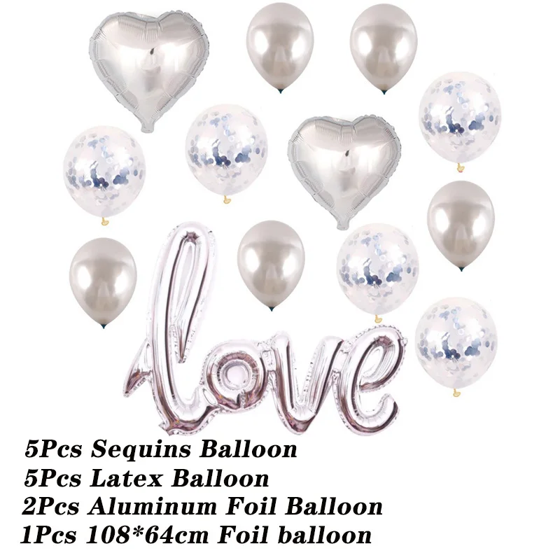 13 шт свадебное украшение Mr Mrs Love воздушный шар для невесты, кольцо с бриллиантами, Свадебный шар, детский душ, события, украшения для вечеринки сделанные своими руками - Цвет: Style 1