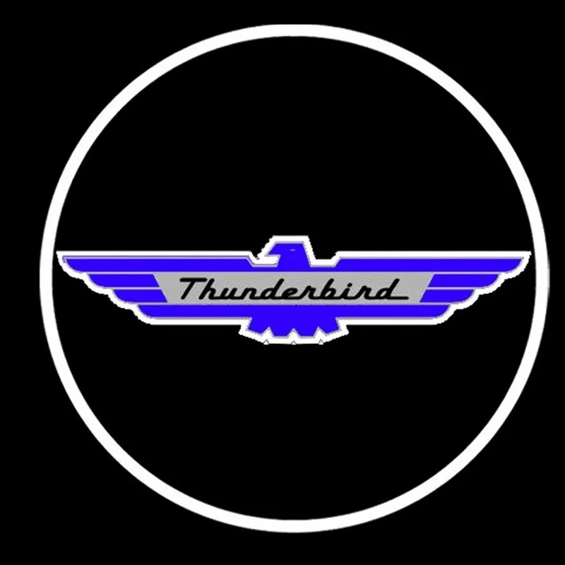 2 шт. Thunderbird логотип Автомобильный светодиодный беспроводной лазерный