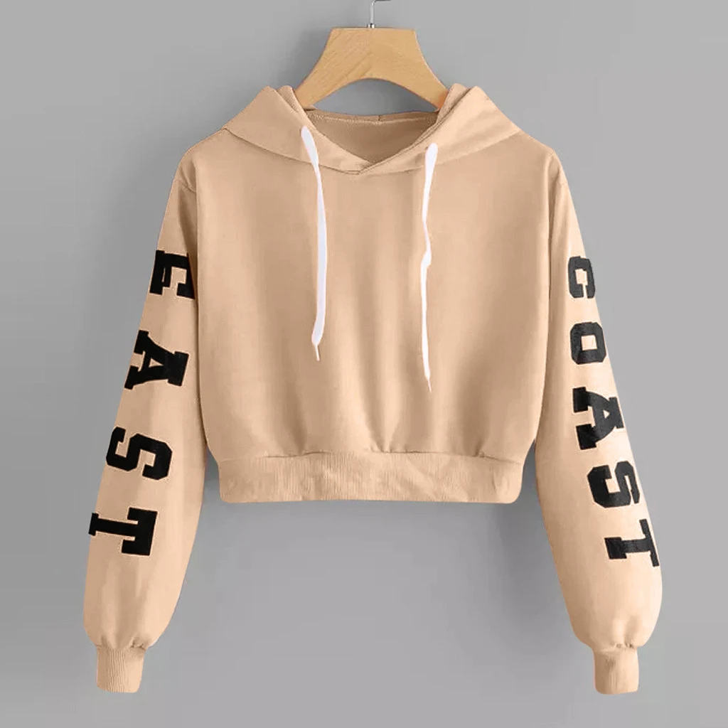 Womens Streetwear Autumn Letters Long Sleeve Hoodie Sweatshirt Spring Hoodies Female Winter Sweatshirts Girl Ladies 809
