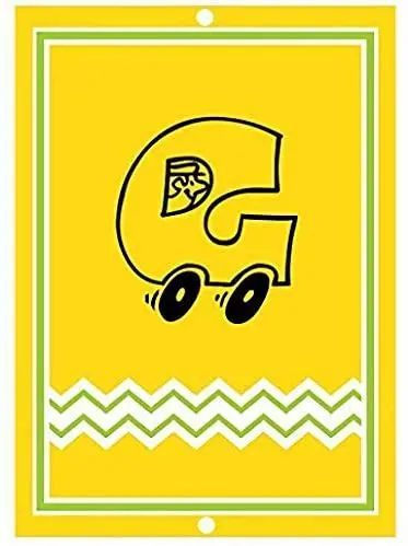 G monogramma iniziale per auto lettera personalizzata G Room Nursery Decor  targa in metallo 8X12 pollici