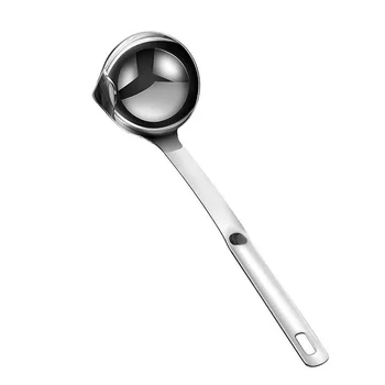 

304 Stainless Steel Gravy Oil Soup Fat Separator Colander Spoon Filter Grease Spoon Cooking Tools Home Kitchen Accessories
