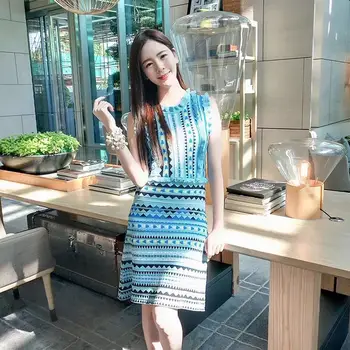 

Women Dress 2019 New Ice Silk Earmuff Dress