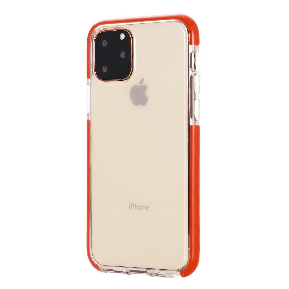 Shockproof Clear Phone Case For iPhone 11 Pro Max Full Body Soft TPU Colorful Frame Back Cover 11pro Coque | Мобильные телефоны и