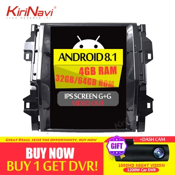 

KiriNavi 12.1" Vertical Screen Tesla Style Android 8.1 Car Stereo Dvd For Toyota Fortuner Revo Car Radio Auto GPS Navigation 4G