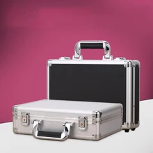 Алюминиевый жесткий чехол-портфель серебристый/черный чехол для переноски с тканевой подкладкой чехол для полета s Портативный чехол для инструментов