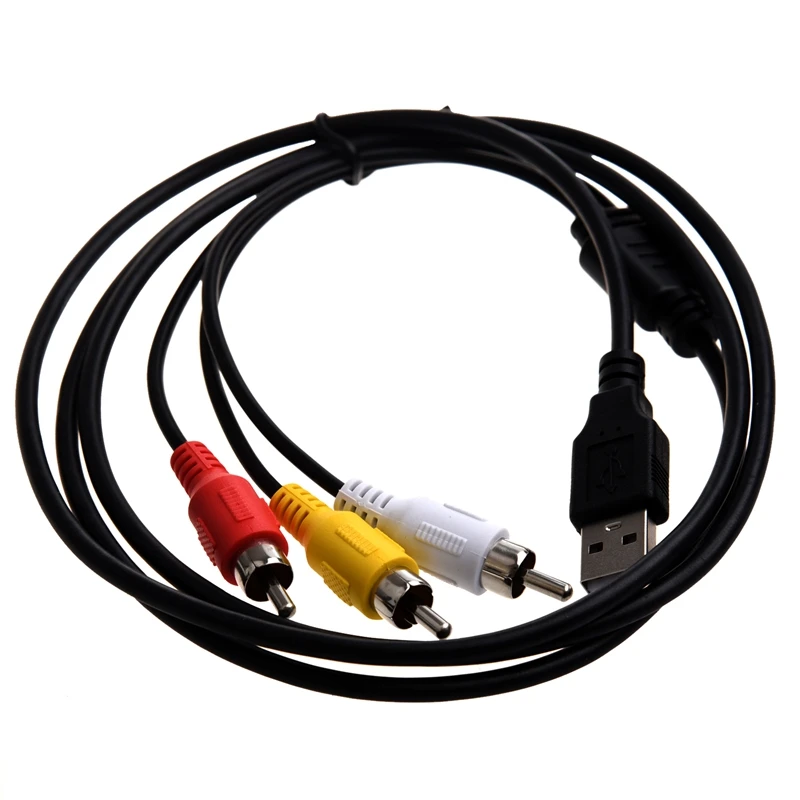 3 RCA к USB кабелю|Кабели для MP3/MP4-плееров| |