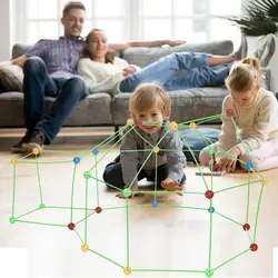 Kit de Construction 3D pour enfants, château, tunnel, tentes, jouets, blocs de Construction, maison, cadeau d'anniversaire 