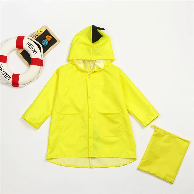 Children's raincoat Baby Dinosaur Boys Girls Children Windfight Kindergarten Clothes Raincoat+Bag #4AA22 (12)