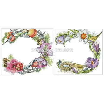

Spring tree branch patterns Counted Cross Stitch 11CT 14CT 18CT DIY Chinese Cross Stitch Kit Embroidery Needlework Sets