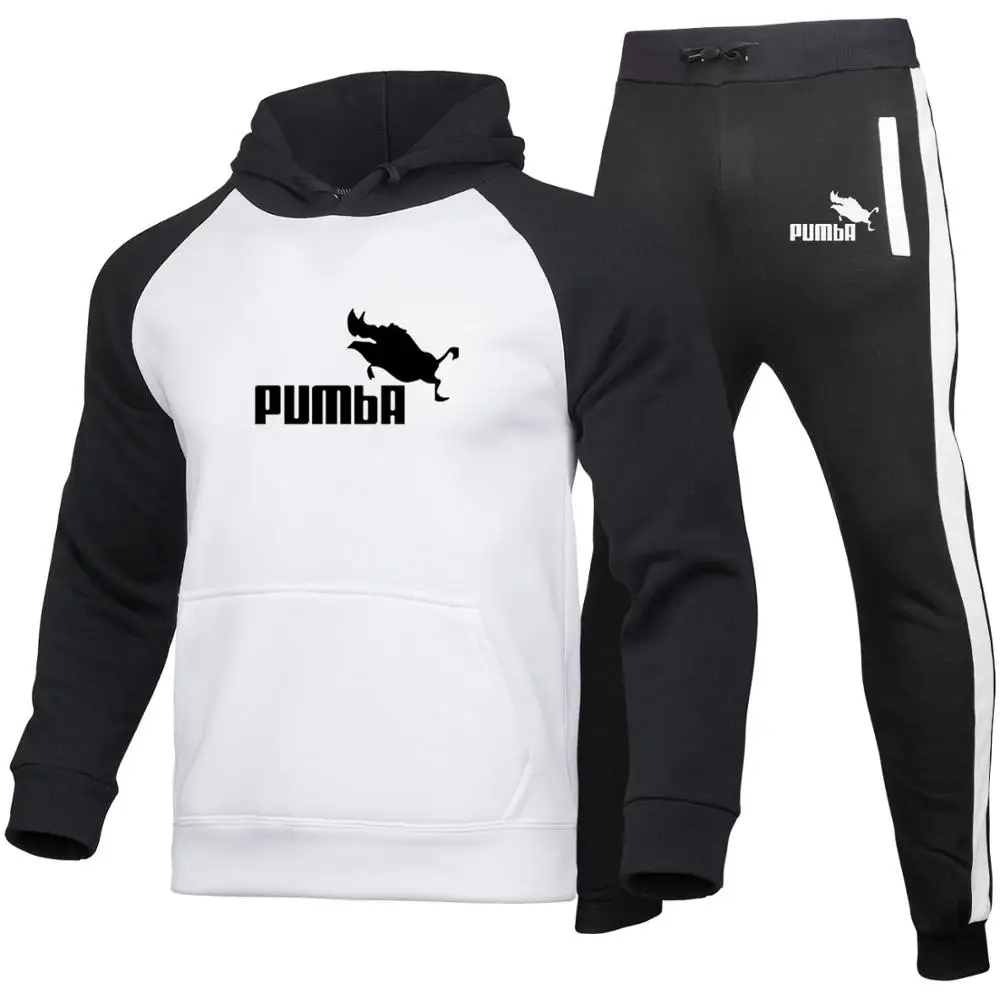 

2020 New Brand Tracksuit men Hoode+Pants 2 Piece Sets men Sportswear Fleece Thick Hood+Pants Sport Suis Plus size S-3XL